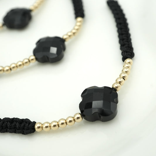 CLOVER BLACK 14K